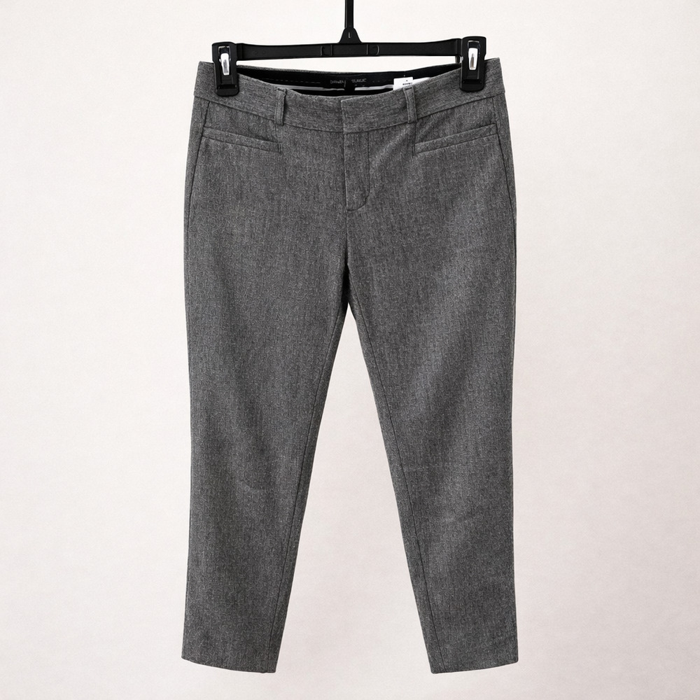 Banana Republic Gray Stretch Work Slacks 0 Minimalist Career Chic Ankle Pants